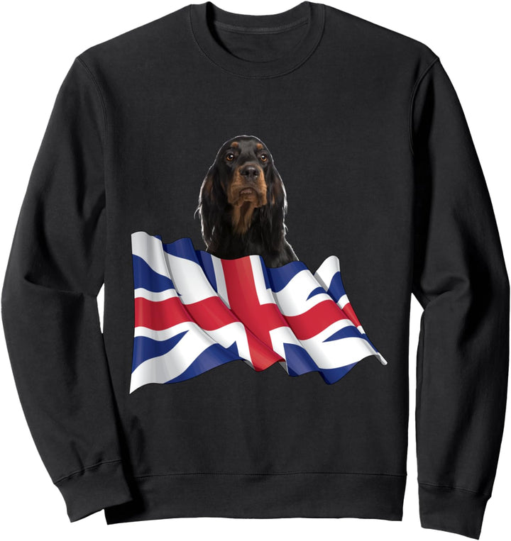 Union Jack Flag Dog Gordon Setter Sweatshirt