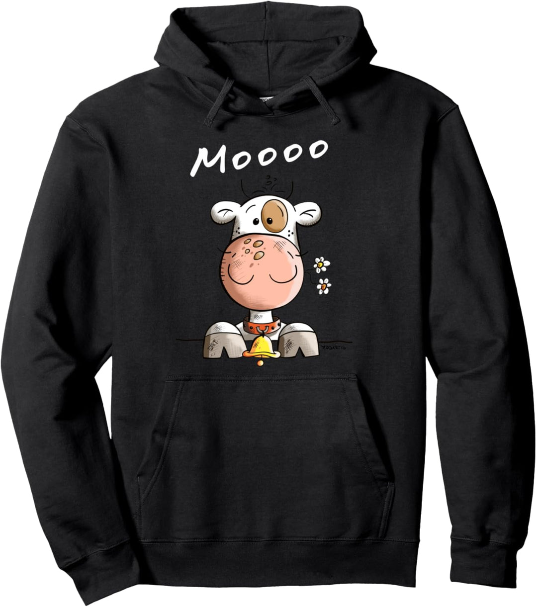 Lustige Muh Kuh I Kuhmotiv I Rind Comic Fun Pullover Hoodie