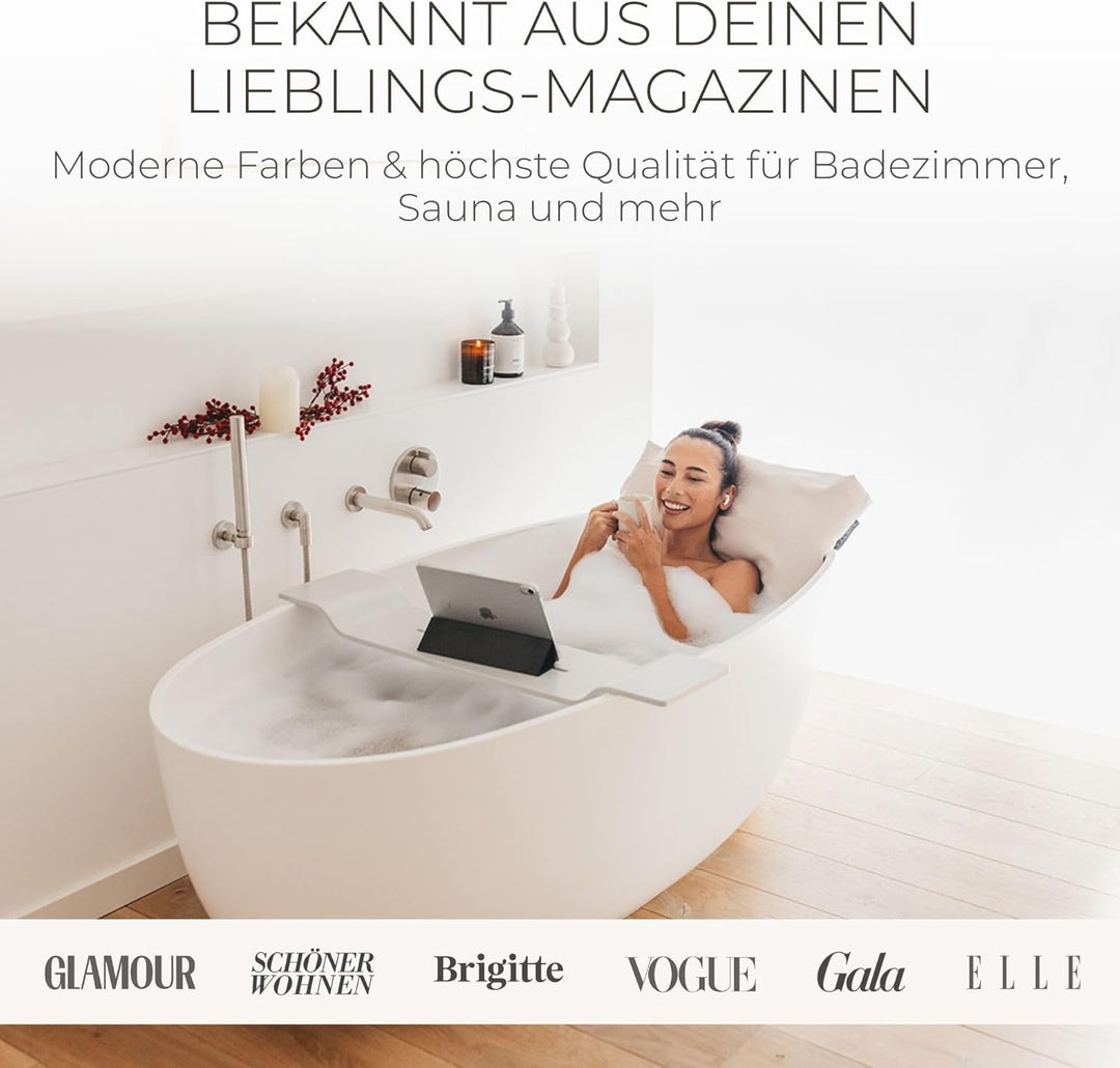 BADESOFA® 3er-Set M Badewannenkissen Ganzkörper – Rücken-, Fuss- & Sitzkissen – Komplettset Waschbar