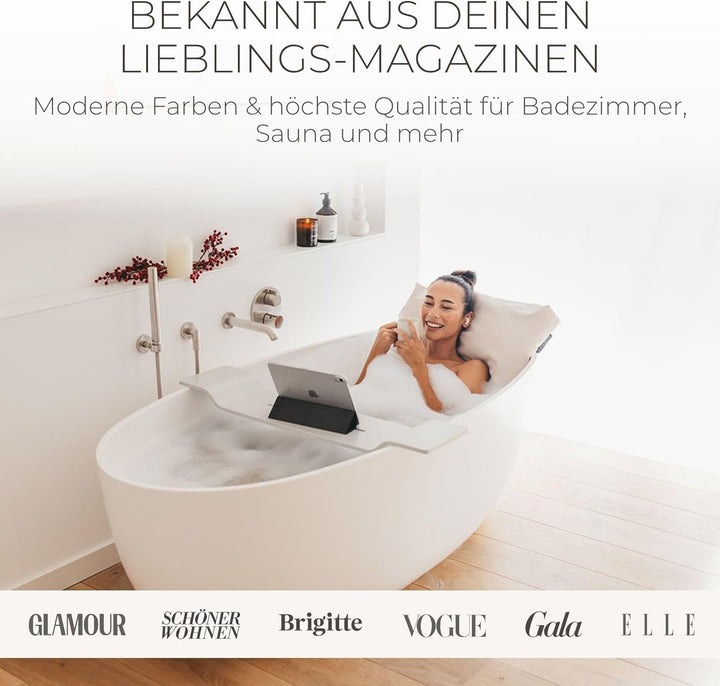 BADESOFA® 3er-Set M Badewannenkissen Ganzkörper – Rücken-, Fuss- & Sitzkissen – Komplettset Waschbar
