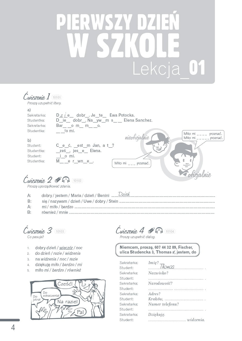 Polski Krok po Kroku 1 - Student Workbook + MP3 audio download + e-coursebook: Zeszyt cwiczen - Edit