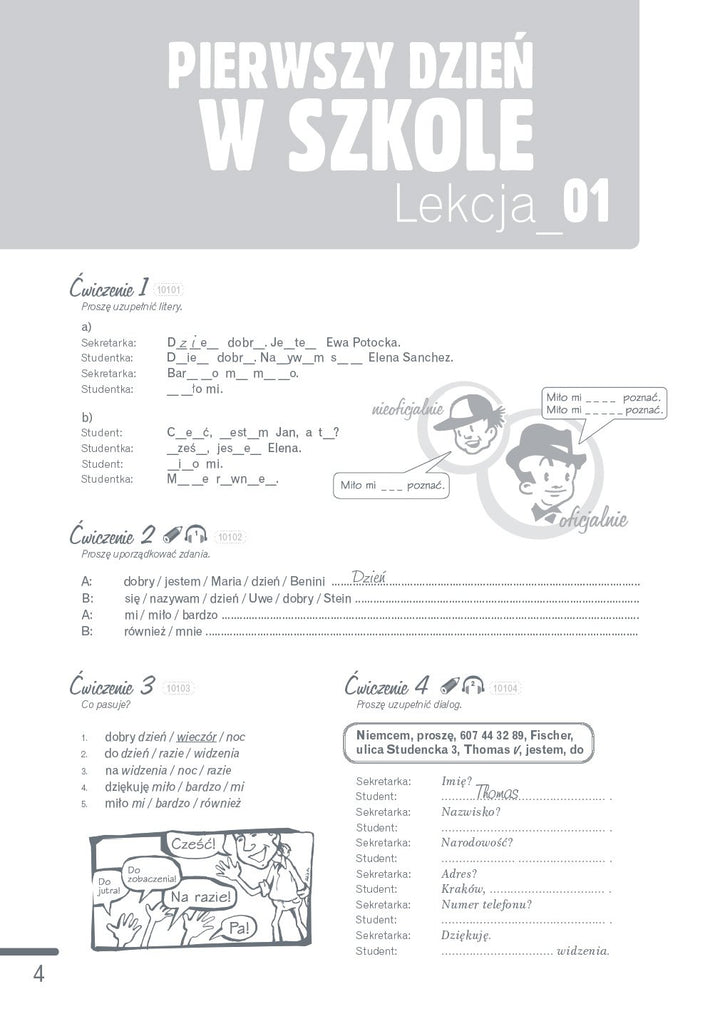 Polski Krok po Kroku 1 - Student Workbook + MP3 audio download + e-coursebook: Zeszyt cwiczen - Edit