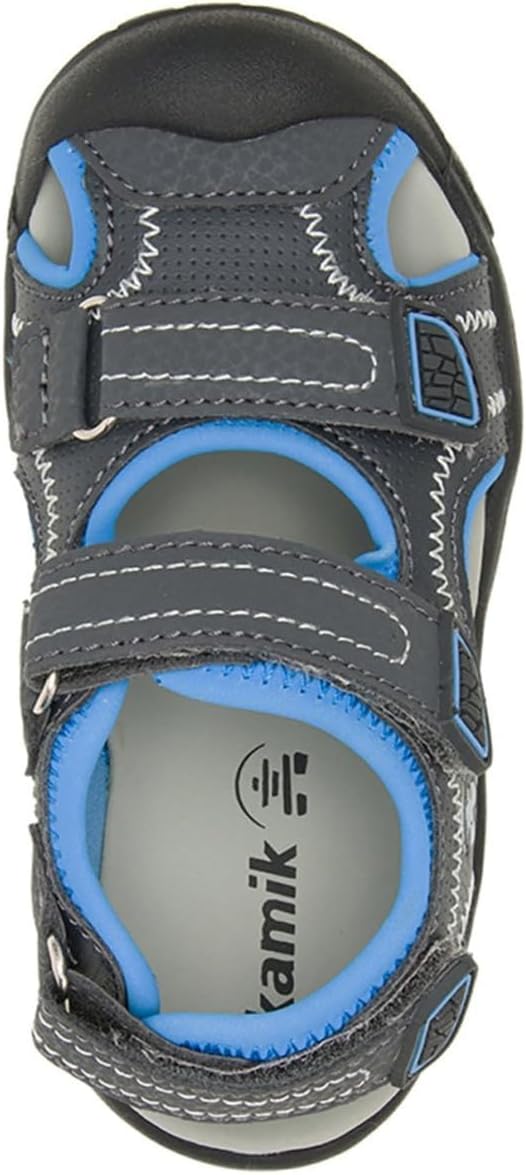 Kamik Mädchen Seaturtle2 Geschlossene Sandalen 22 EU Grau Hellblau, 22 EU Grau Hellblau
