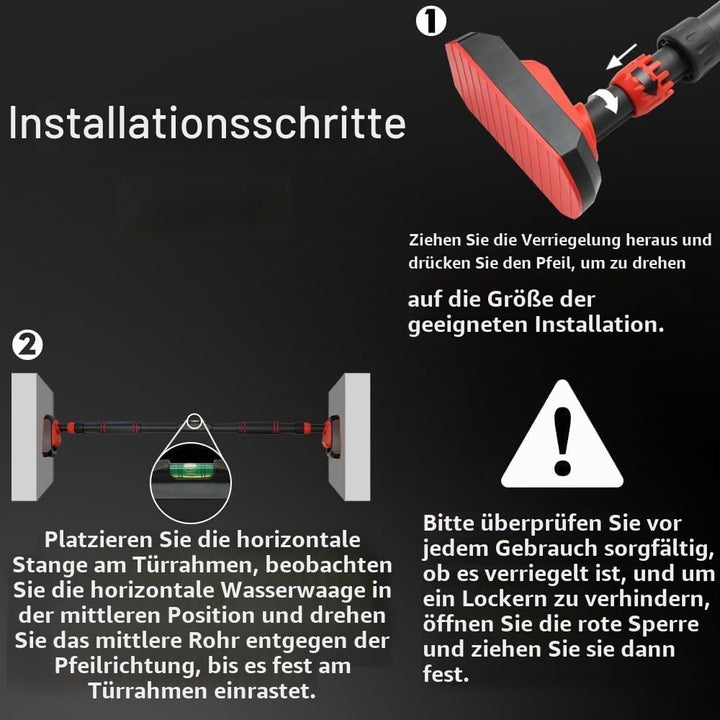 Klimmzugstange für Türrahmen, 70-90 cm/ 90-110 cm, Oberkörpertrainings-Klimmzugstangen ohne Schraube