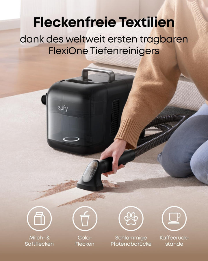 eufy Omni E28 HydroJet Saugroboter mit Wischfunktion, tragbarer Tiefenreiniger, 20.000Pa Turbo-Saugk