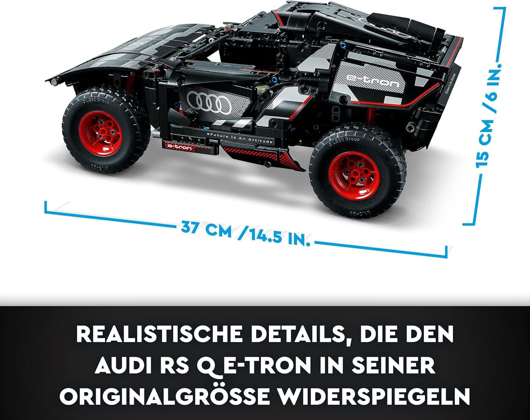 Lego 42160 Technic Audi RS Q e-tron, ferngesteuertes Rallye-Auto-Spielzeug, Dakar-Rallye-Geländewage