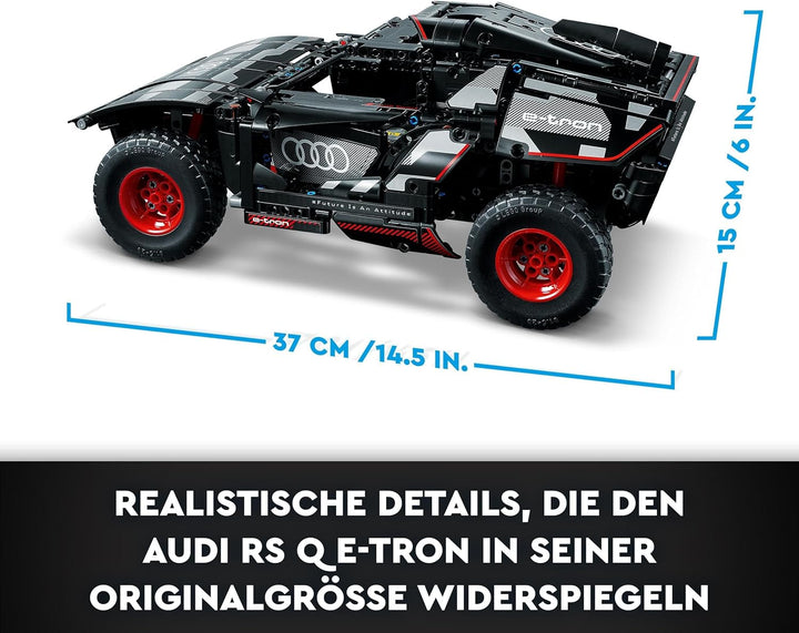 Lego 42160 Technic Audi RS Q e-tron, ferngesteuertes Rallye-Auto-Spielzeug, Dakar-Rallye-Geländewage