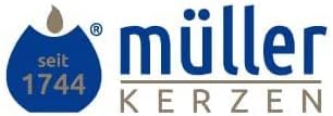 Müller Stumpenkerzen - Set mit 12 Säulenkerzen - Elfenbein - 57 x 81 mm - Brenndauer: 15 Stunden - T
