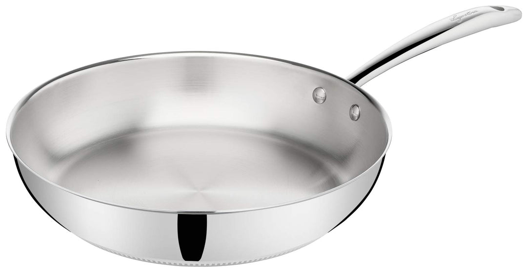Lagostina Accademia Lagofusion Pfanne aus Edelstahl 18/10 mit Langem Griff, 24 cm Ø, Pfanne für Indu