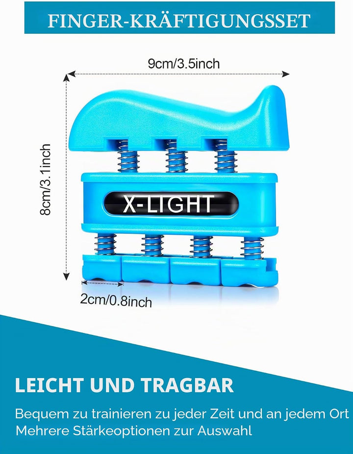 BBTO 4 Stück Fingerverstärker, Handtrainer, Federtrainer, Fingerübungswerkzeug für Gitarre, Klettern