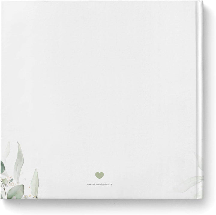 DeinWeddingshop Gästebuch Hochzeit | 104 Seiten | 52 Blatt | Hardcover DIN A4 quer | Hochzeitsgästeb