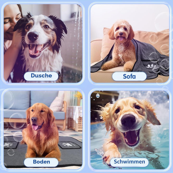 Nobleza Hundehandtuch, Mikrofaser Hundehandtuch, Hundehandtuch extra saugfähig, Weich & Langlebig Pr