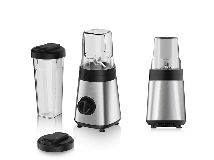 alpina Smoothie Maker Mixer - Smoothie Mixer 300W - Inkl. Smoothie Becher 300ml und 600ml - 2 Geschw