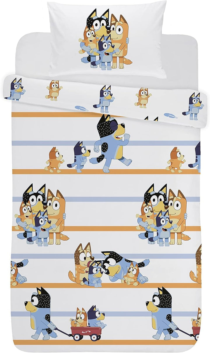 Bluey Family Single Duvet Cover and Pillowcase Set
