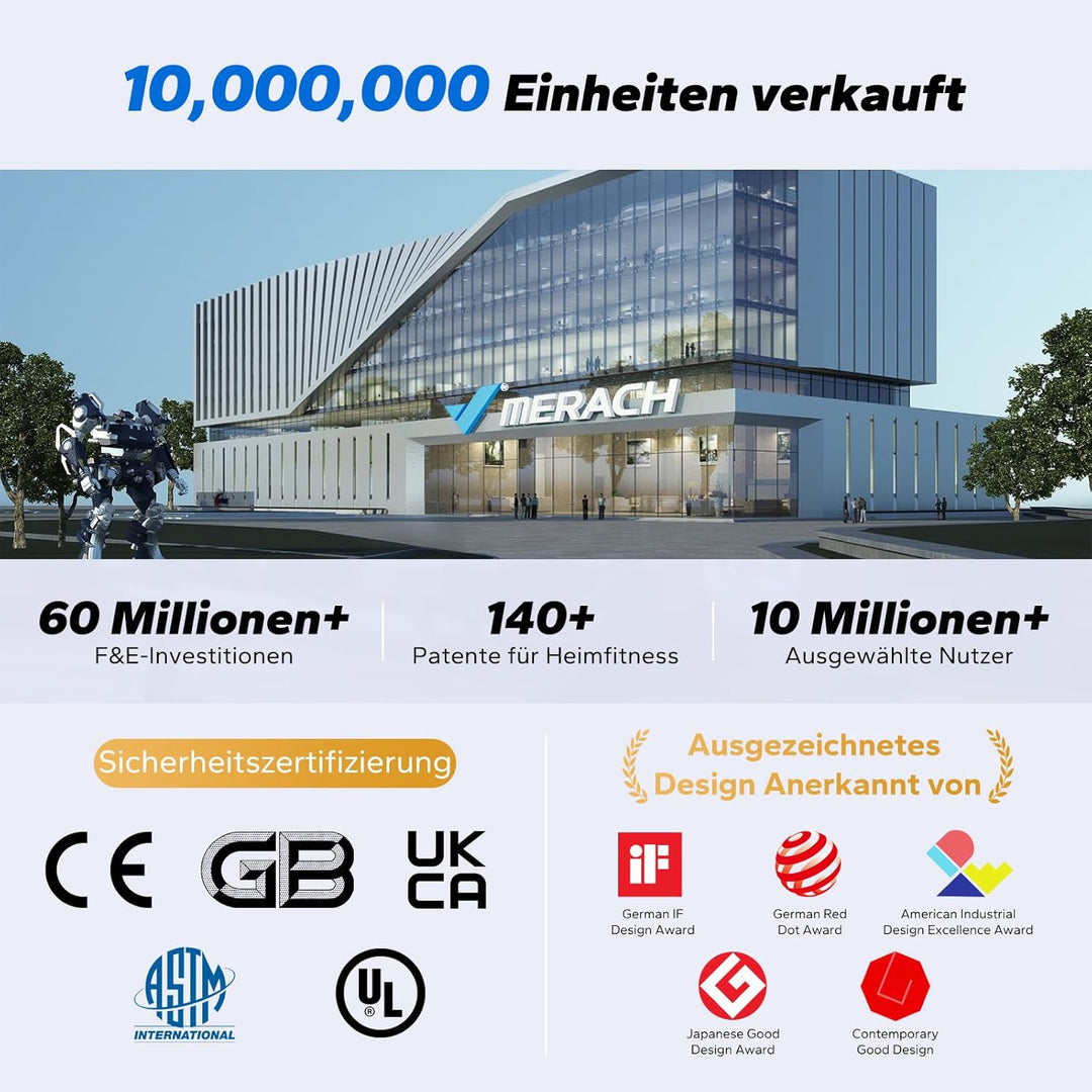 MERACH Rudergerät für Zuhause, Magnetisches Bluetooth Rudergeräte mit 16 Widerstandsstufen, Upgrade
