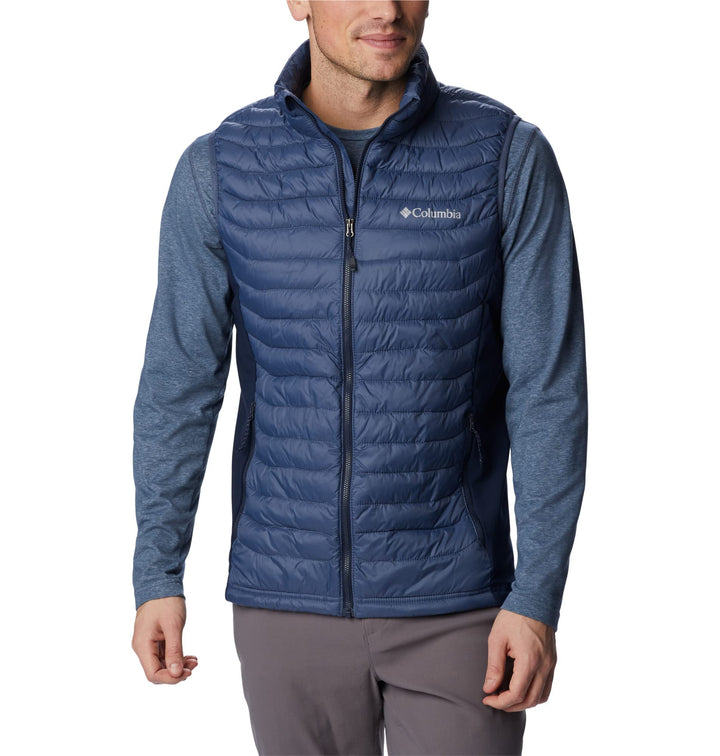 Columbia Herren Powder Pass Weste S Dark Mountain, Collegiate Navy, S Dark Mountain, Collegiate Navy