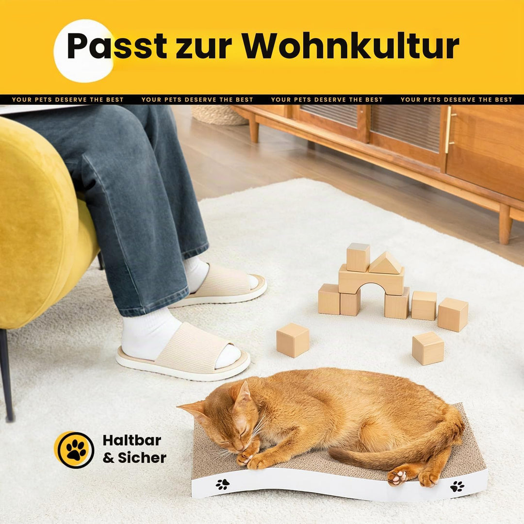 Conlun - Katzen Kratzbrett - Katzen Kratzpappe mit Premium-Kratztextur, langlebige Kätzchen Kratzmat
