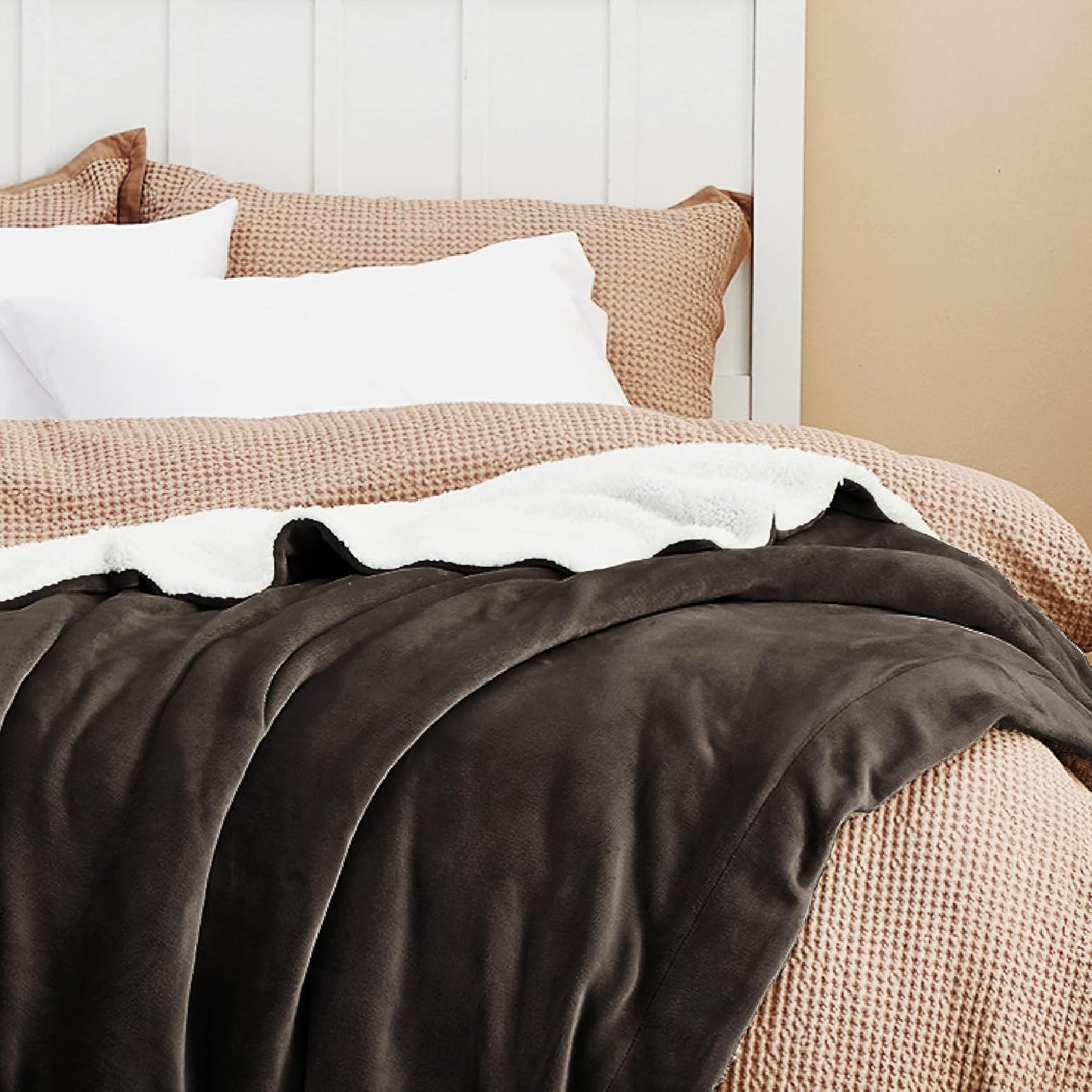 BEDSURE Kuscheldecke - Warm Sherpa Wolldecke & Sofadecke, Flauschig Sofaüberwurf Decke, Dicke Couchd