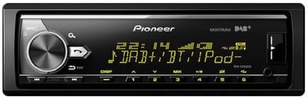 Pioneer MVH-X580DABAN inkl. DAB-Antenne, 1DIN Autoradio mit DAB+, RGB, deutsche Menüführung, Bluetoo