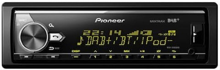 Pioneer MVH-X580DABAN inkl. DAB-Antenne, 1DIN Autoradio mit DAB+, RGB, deutsche Menüführung, Bluetoo