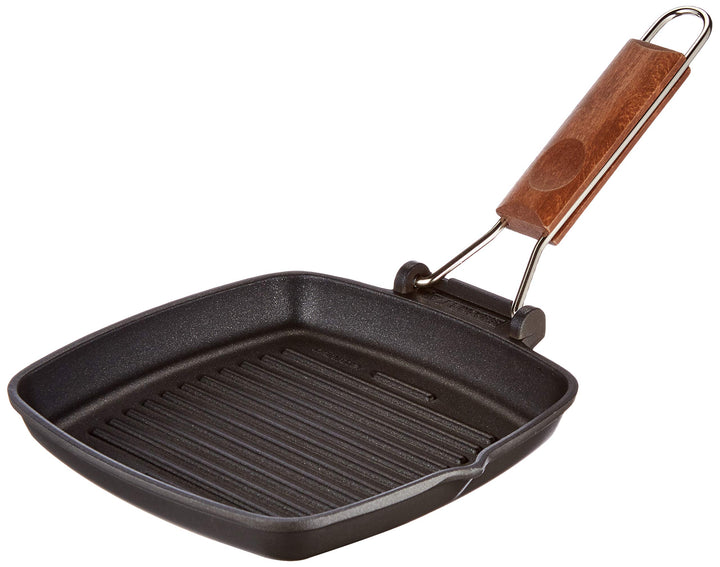 Risoli saporella Grillpfanne antihaft, Aluminium, schwarz, 20 x 20 x 2,5 cm
