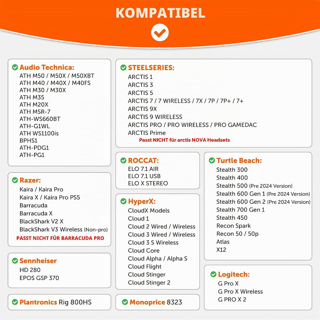WC PadZ - The Ultimate Upgraded Earpads by Wicked Cushions - Kompatibel mit Audio Technica, HyperX,