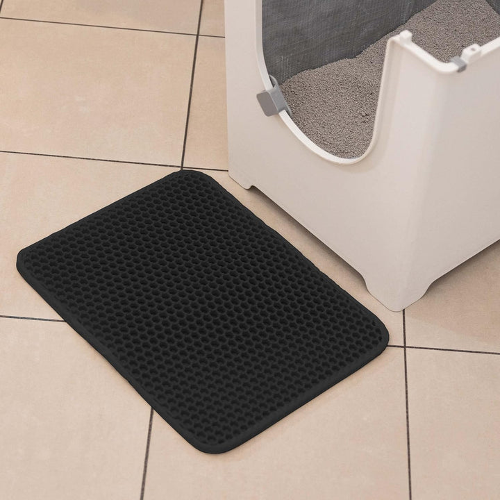 Katzenklo Matte Grau: Katzenmatte Katzenklo 30x40cm für Sauberkeit mit Katzenstreu - Katzentoilette