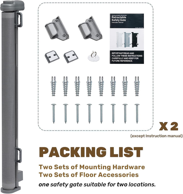 HollyHOME Treppenschutzgitter Ausziehbar 0-300cm,Türschutzgitter Extra Breit, Einhandbedienung, Sich
