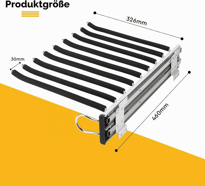 Hosenauszug Edelstahl Hosenaufhängung Ausziehbar Hosenständer für Kleiderschrank Hosenbügel mit ruts
