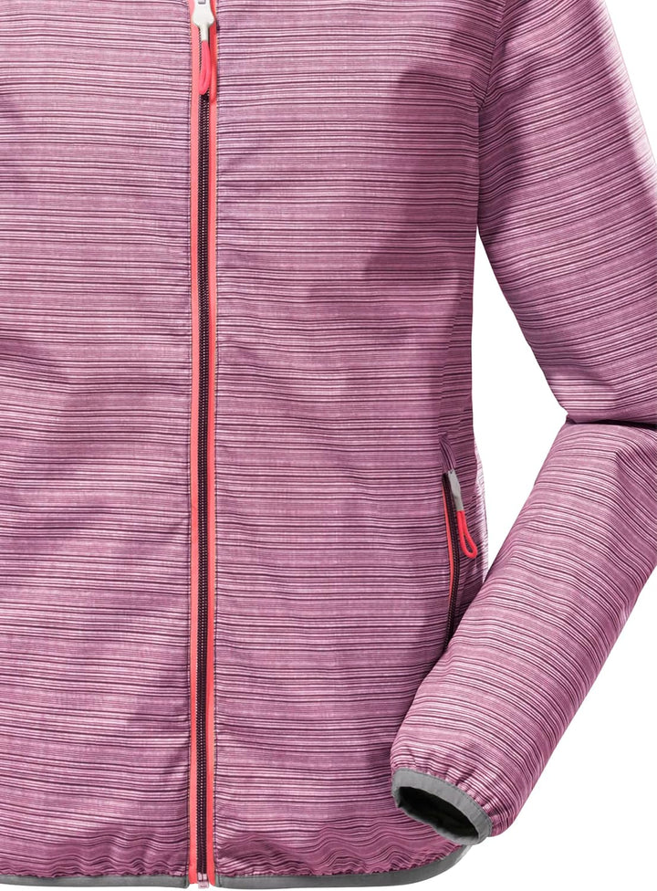 Killtec Damen Kos 3 Wmn Jckt Funktionsjacke/Outdoorjacke mit Kapuze, packbar 34 dunkelrose, 34 dunke