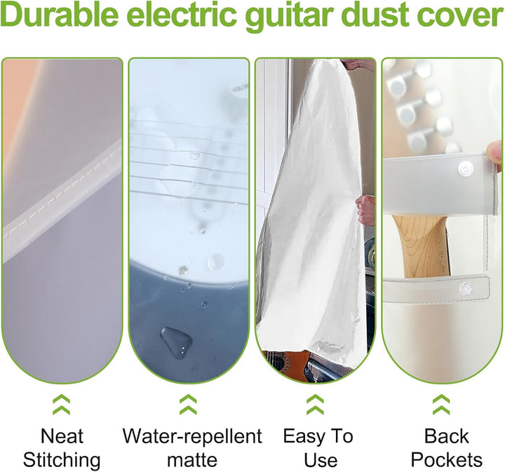 Premium Gitarren-Staubschutz - Wasserabweisender Polyester-Schutz für Akustik-, Elektro- und Konzert