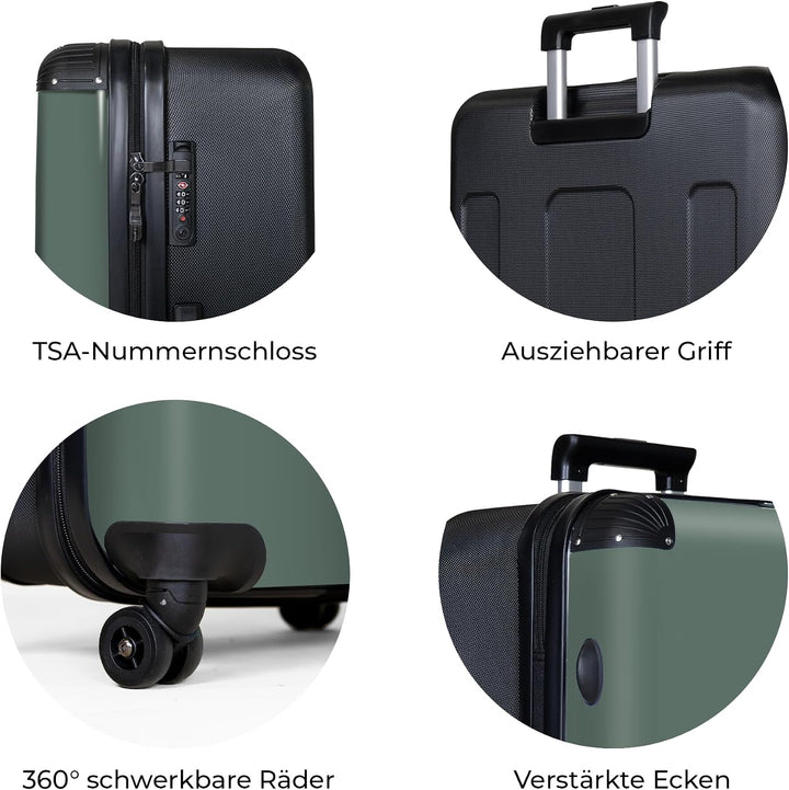 NoBoringSuitcases.com® Koffer XL Gross 77x51.5x28 cm Hartschale Reisekoffer 4 Rollen Leicht Koffer T