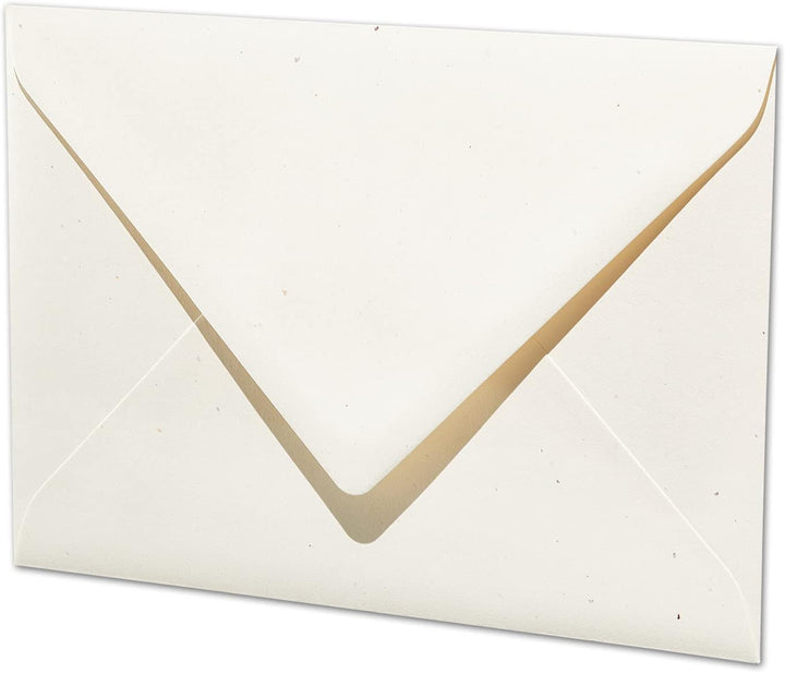 ARTOZ 75 x Briefumschläge DIN B6 - Farbe: tortilla (creme/Eierschalen) - 12,5 x 17,8 cm - mit Nasskl