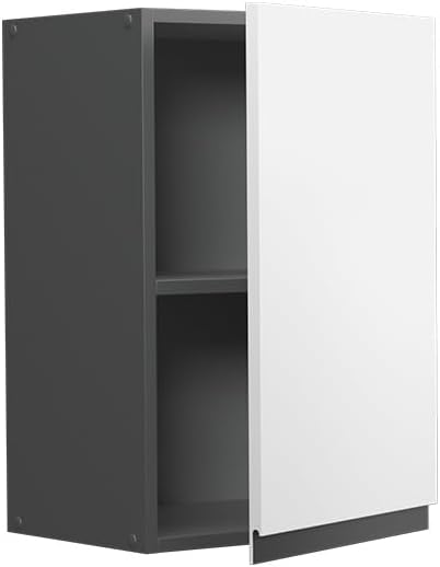 Vicco Hängeschrank R-Line, Weiss/Anthrazit, 40 cm J-Shape Weiss Hängeschrank 40 cm, Weiss Hängeschra