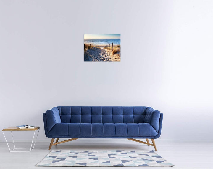 Bilderdepot24 Bild auf Leinwand | Schöner Weg zum Strand 3 in 60x50 cm als Wandbild | Wand-deko Deko