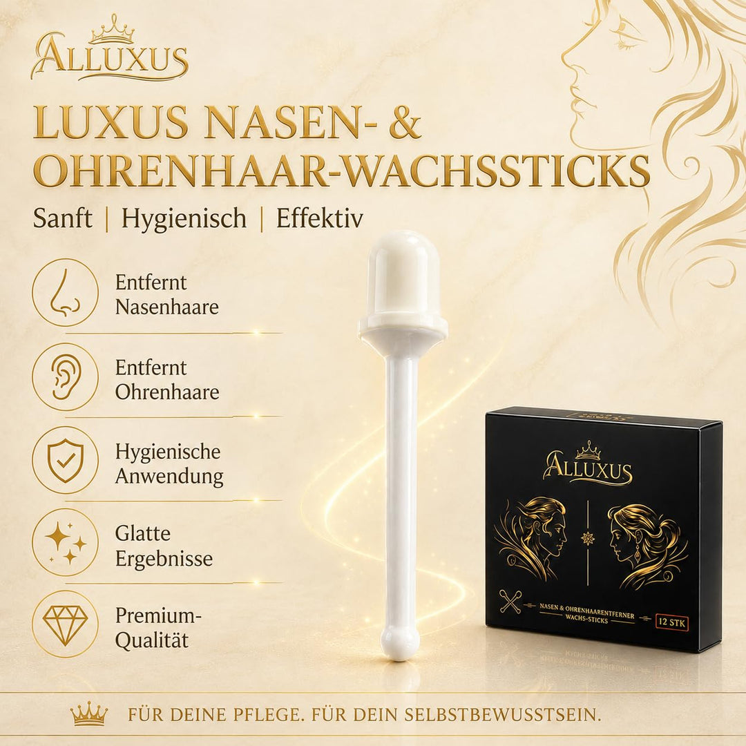Premium Nasenhaarentferner Wachs Sticks Nasen &amp; Ohrenhaar Entfernung für Damen und Herren 12 Wachsst