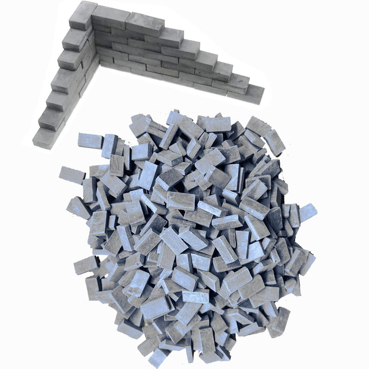 Cayway 420 Stück Mini Simulation Ziegel, 1:35 Mini Scale Ziegel Miniatur Ziegelsteine Backsteine Zie
