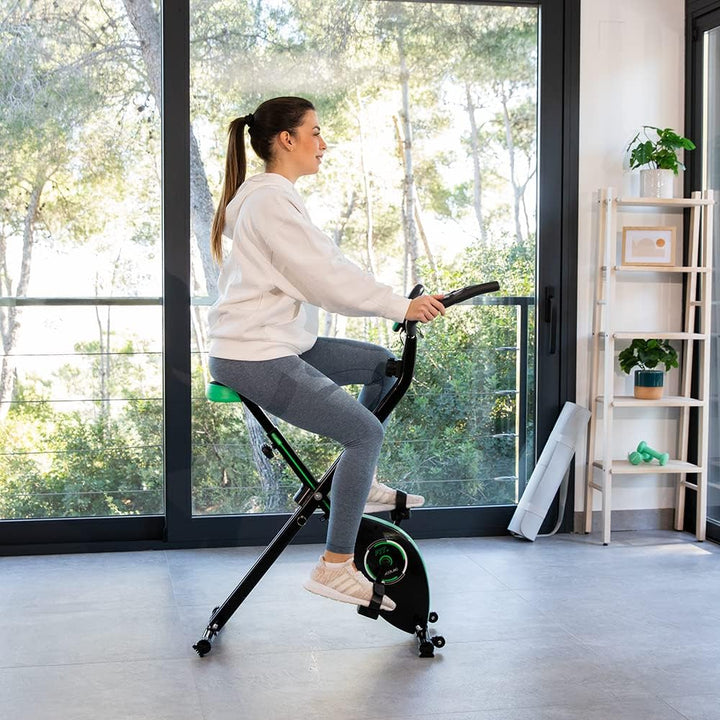 Cecotec Faltbares Heimtrainer X-Bike X. Schwungrad 2,5 kg, variabler Magnetwiderstand, 8 Stufen, Kom