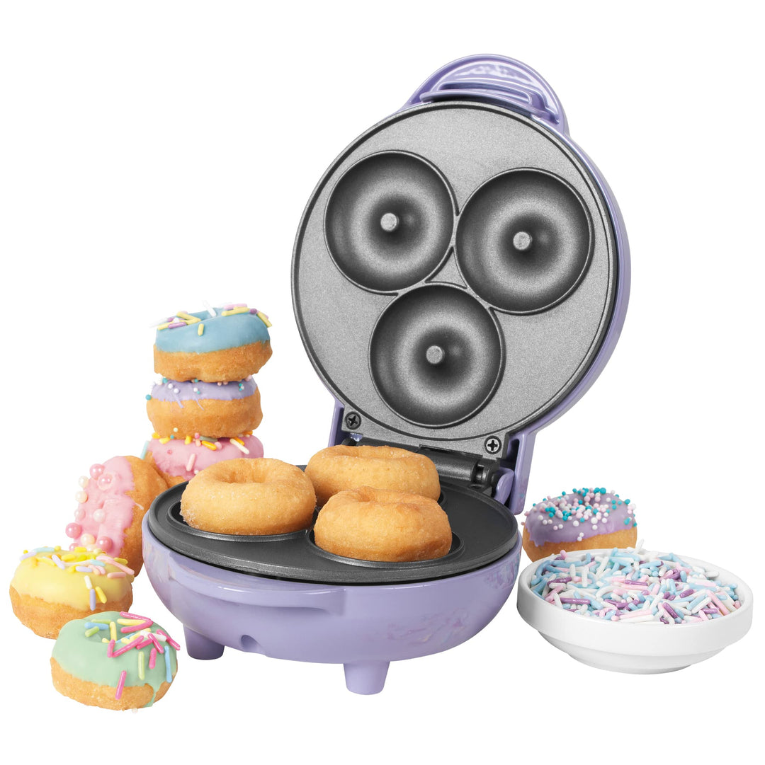 Petra PT4698PPVDEEU7 Elektrisch Mini Donut-Maschine, 550W, Kompakter Donut Maker Maschine für 3 Mini