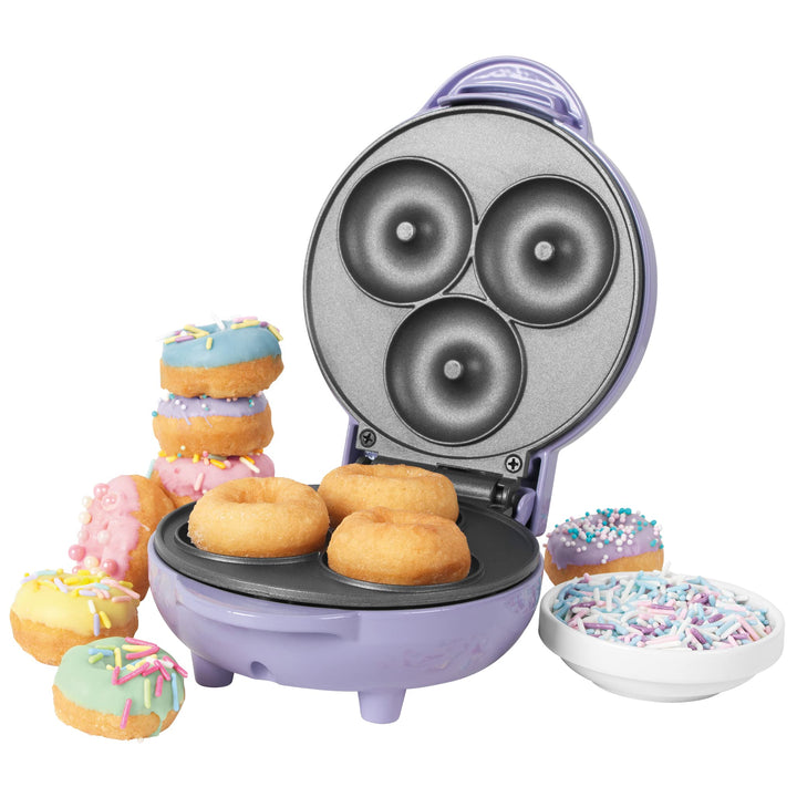 Petra PT4698PPVDEEU7 Elektrisch Mini Donut-Maschine, 550W, Kompakter Donut Maker Maschine für 3 Mini
