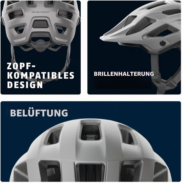 ABUS MTB-Helm Moventor 2.0 - komfortabler Fahrradhelm fürs Gelände - All-Mountain-Helm - für Damen u