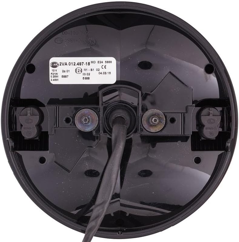 HELLA - Heckleuchte - Hybrid - 12V - Anbau/geschraubt - Lichtscheibenfarbe: rot/gelb - LED-Lichtfarb