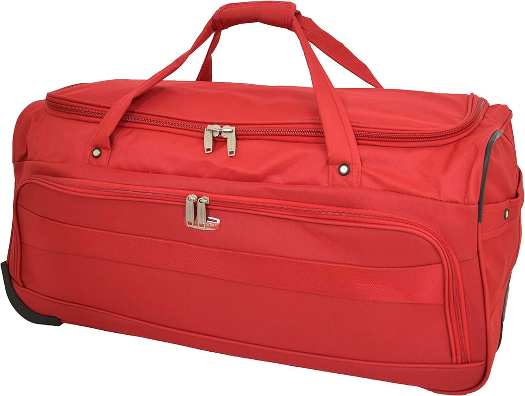 Gross Reiseduffle 28" Wheeled Reisetasche Weiches Leichtgewicht Gepäck Trolley Bag - Marco (Rot), Ro