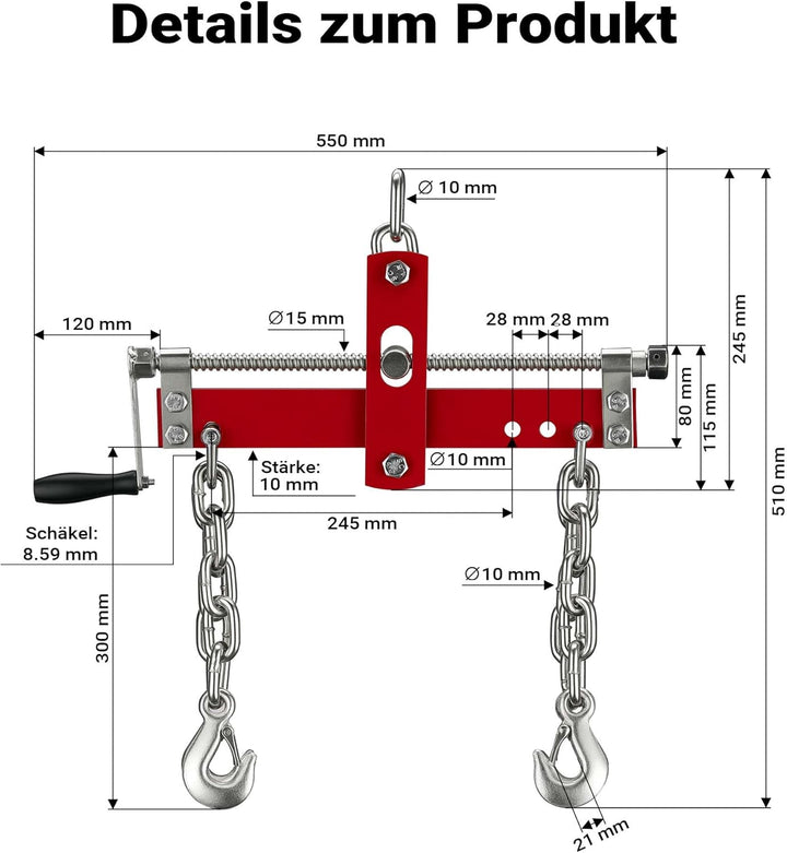 900kg Balancierer Positionierer Motorkran Werkstattkran Hebekran Traverse Kran Werkstatt
