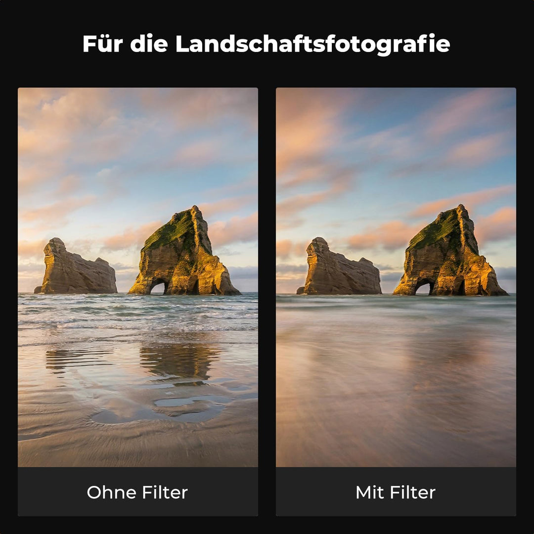 K&F Concept Nano X-PRO Rechteckfilter ND64(6 Stop) 100x100mm Square Filter Graufilter aus Optisches