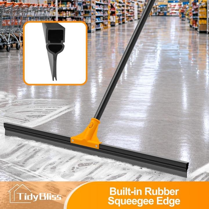 TidyBliss 76 cm Wasserschieber Bodenabzieher, Wasser Abzieher Boden mit Teleskopisc Stiel 148 cm, Wa