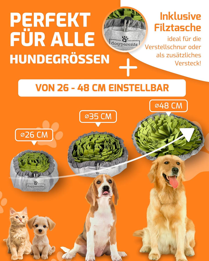 DOGPARENTS® Schnüffelteppich Hund klein & gross – Schnüffelmatte Hund ROBUSTER Hunde Schnüffelteppic
