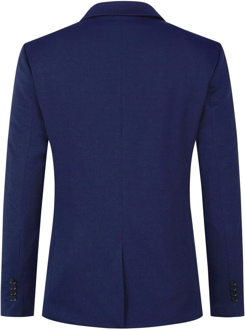 Herren Anzug Stretch 2 Teilig Herrenanzug Slim Fit Business Hochzeitsanzug 1 Knopf für Männer, Dunke
