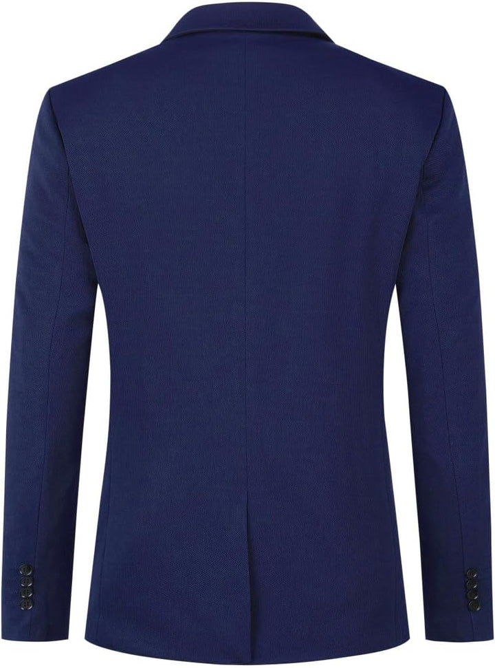 Herren Anzug Stretch 2 Teilig Herrenanzug Slim Fit Business Hochzeitsanzug 1 Knopf für Männer, Dunke