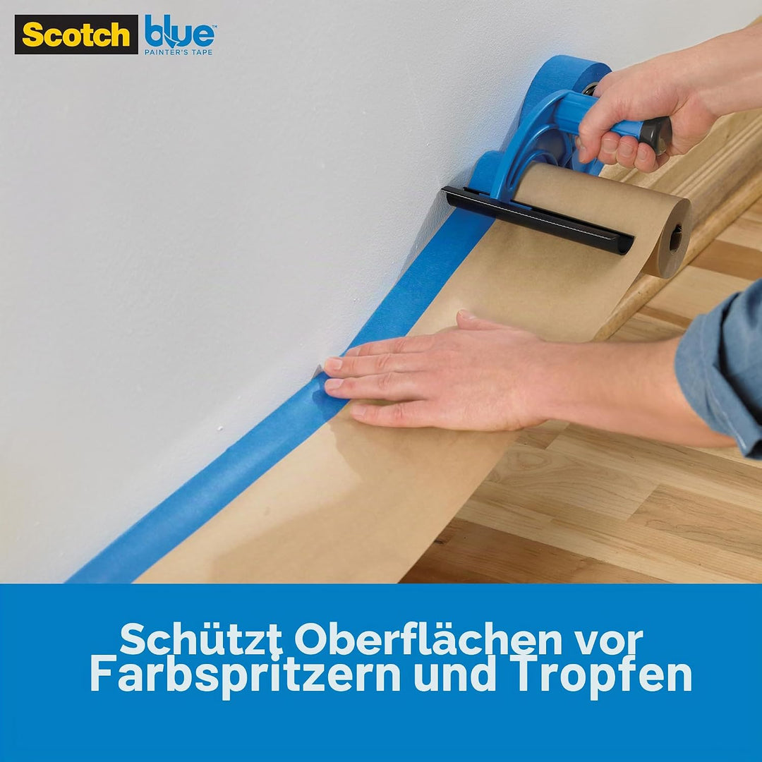 ScotchBlue Abdeckband- und Papierabroller, 1 Handabdeckgerät – geeignet für Maler- und Dekorationsar